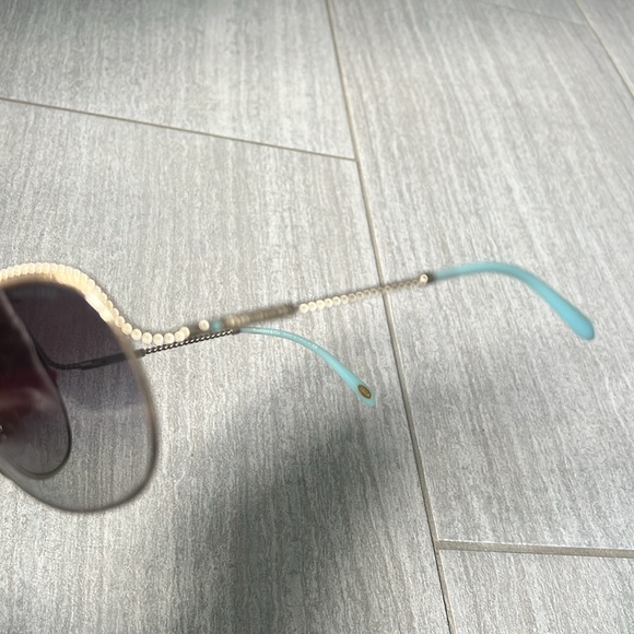 Tiffany & Co. Gold Braided and Signature Blue Women's Sunglasses - Picture 3 of 11